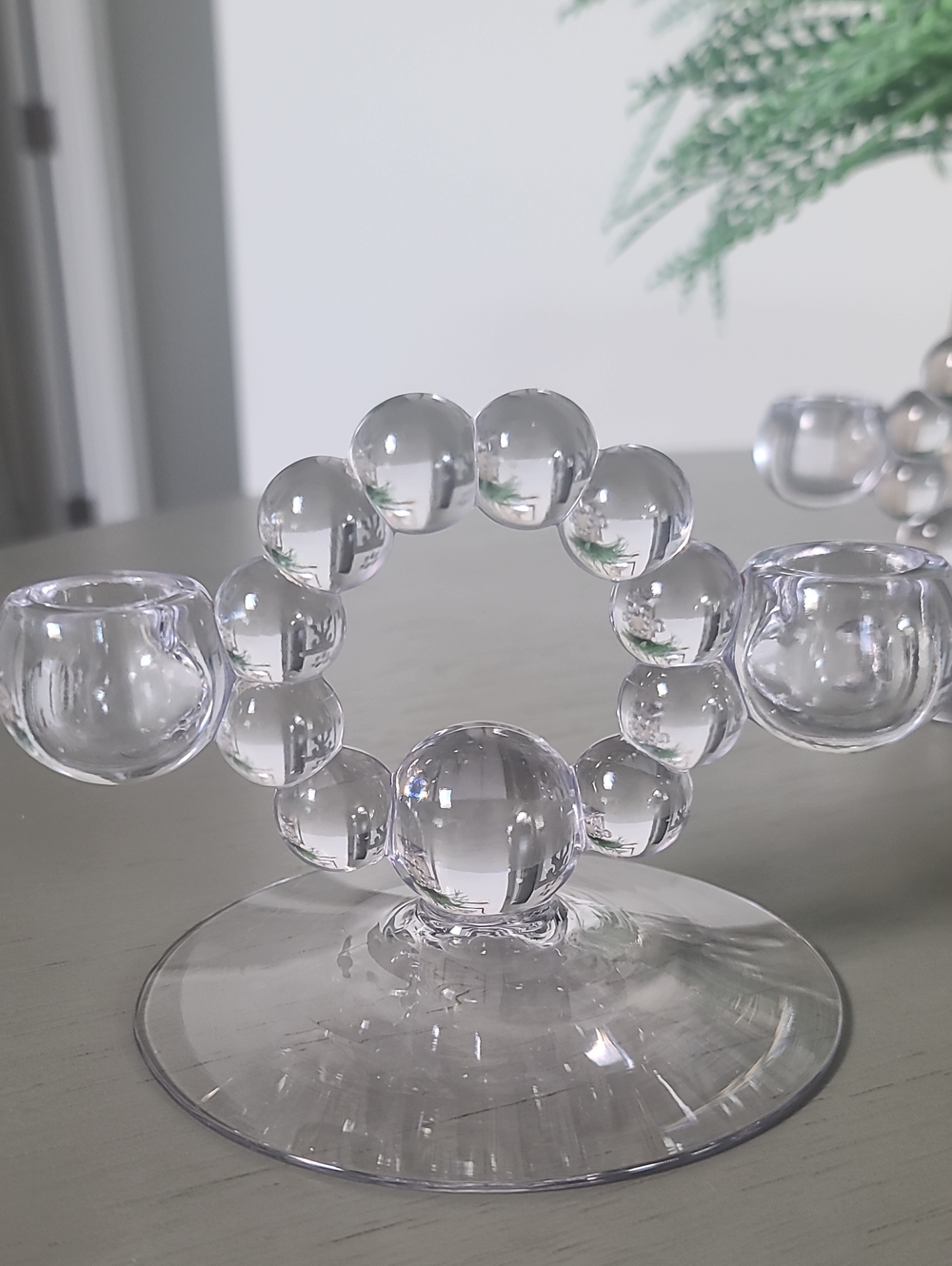 Vintage Imperial Glass Candlewick double tapered candle Holders Set Of 2 - Picture 3 of 4